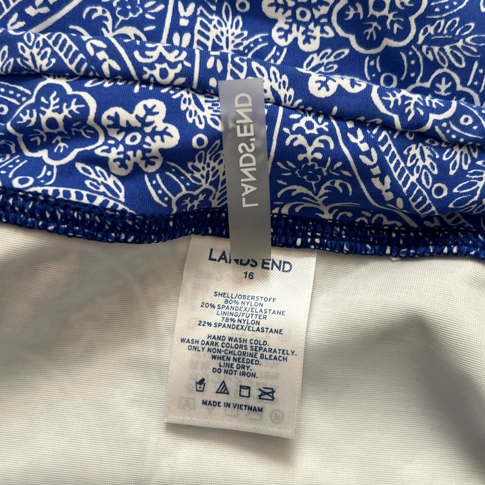 *3 for $10* nwot: blue paisley high waist tummy control bikini bottoms - Picture 5 of 5